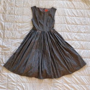 Modcloth Fabulous Fit & Flare Dress with Pockets in Grey Plaid in S